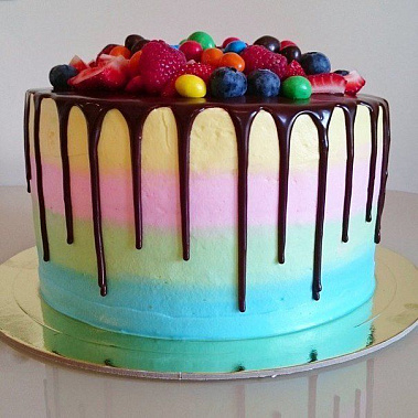 Торт с глазурью "Радуга" купить - соликамск.сладкоежкин.рф